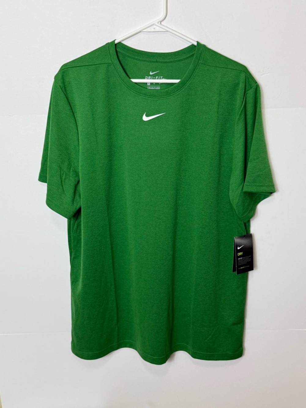 Nike Men’s Short-Sleeve Dri-FIT Tee — Green with White Swoosh